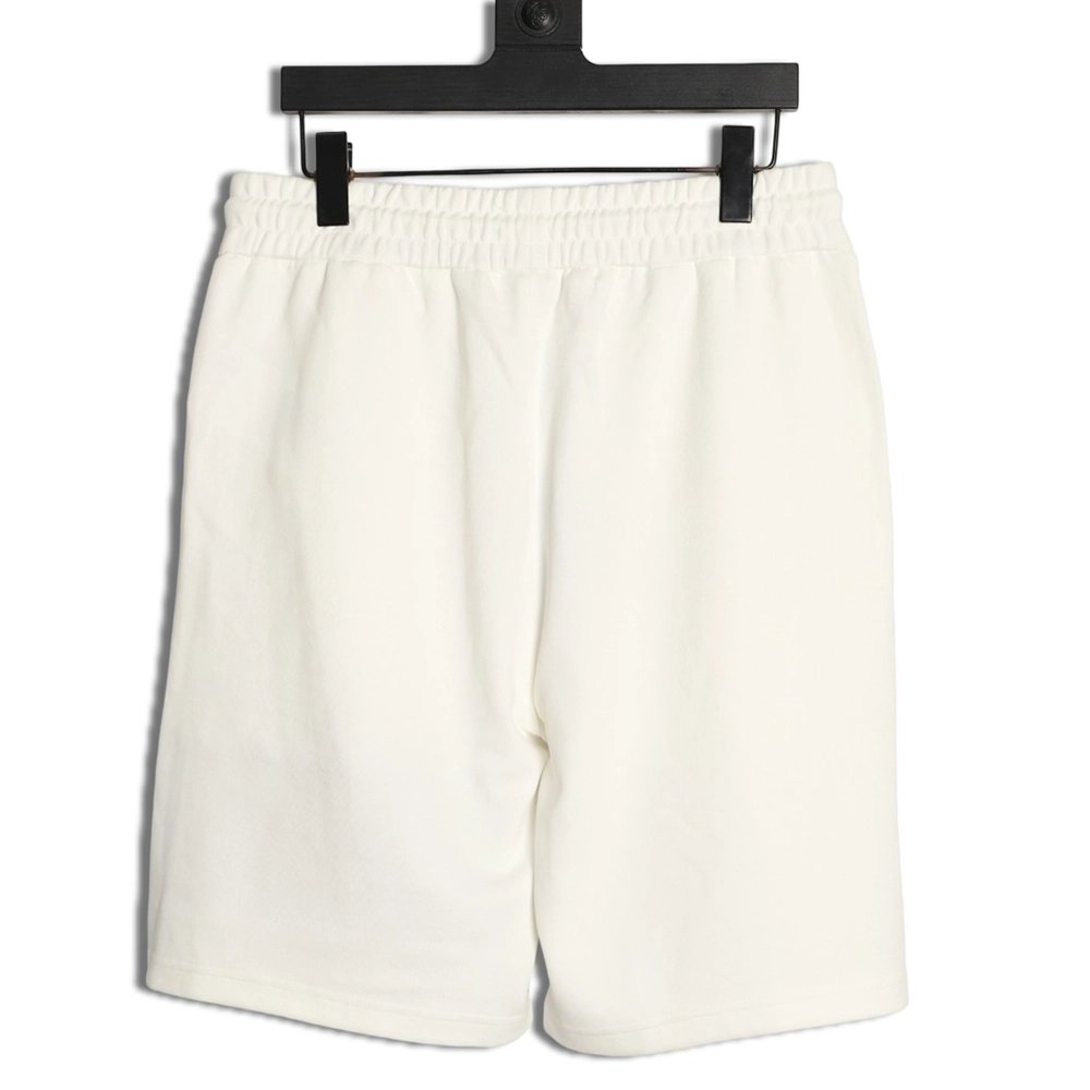 Prada striped patchwork triangular logo shorts,Prada