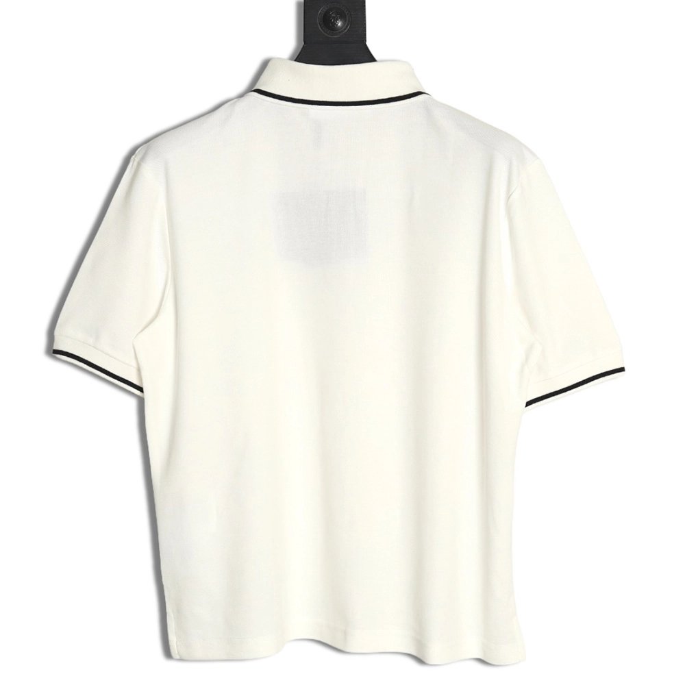 Prada Black Striped Polo Short-Sleeve T-Shirt,Prada