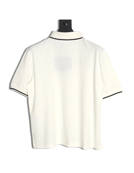 Prada Black Striped Polo Short-Sleeve T-Shirt,Prada