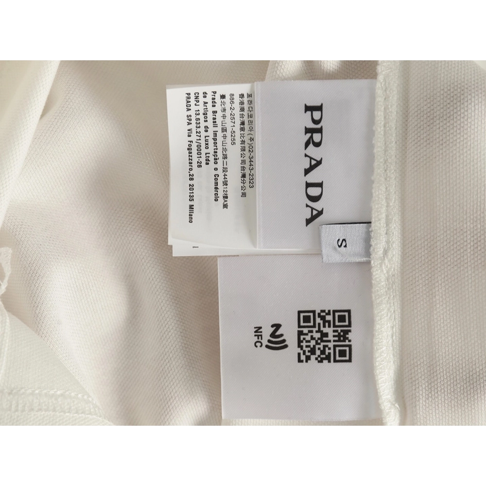 Prada Black Striped Polo Short-Sleeve T-Shirt,Prada