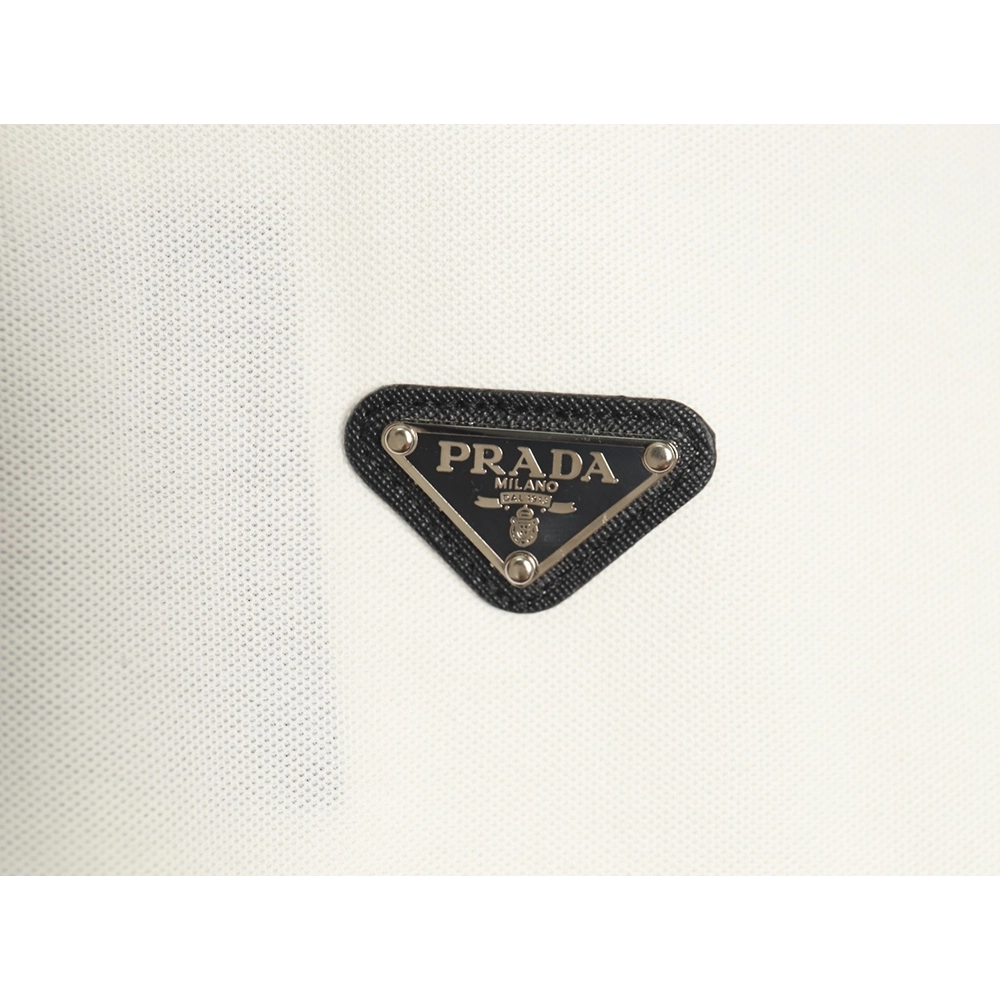 Prada Black Striped Polo Short-Sleeve T-Shirt,Prada