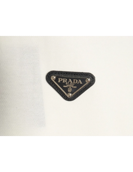 Prada Black Striped Polo Short-Sleeve T-Shirt,Prada