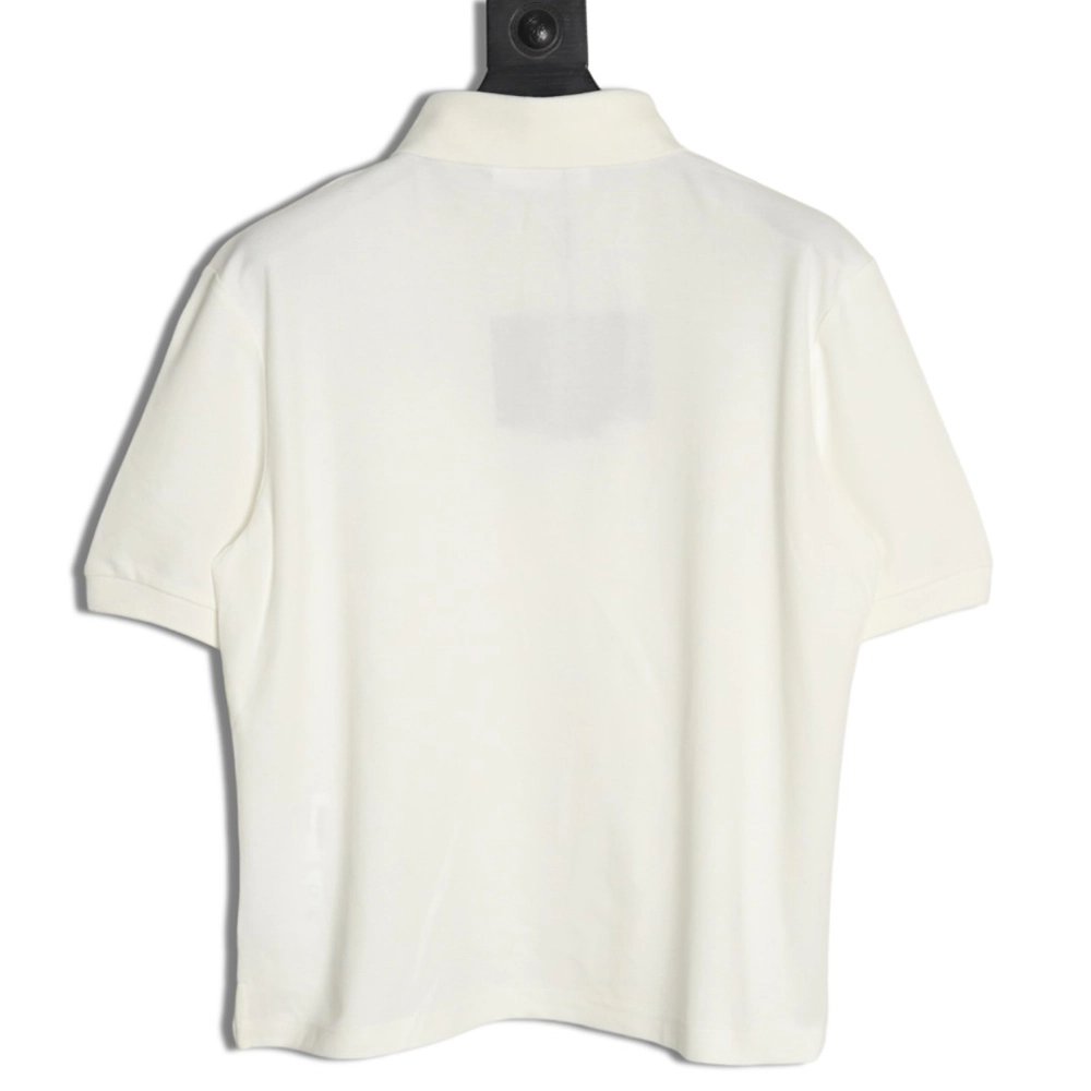 Prada Oval Embroidered Polo Short-Sleeve T-Shirt,Prada
