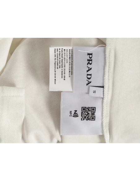 Prada Oval Embroidered Polo Short-Sleeve T-Shirt,Prada