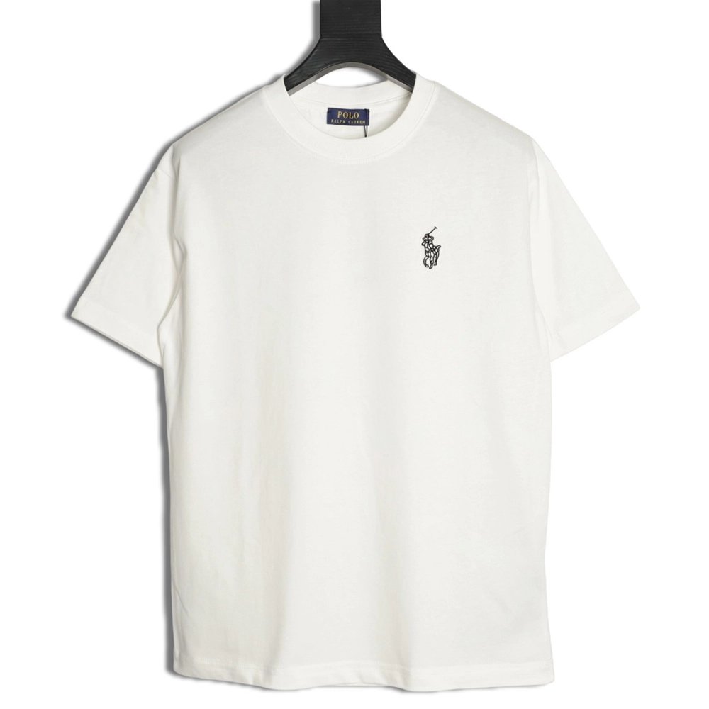 Ralph Lauren Equestrian Logo Embroidered Crew Neck Short Sleeve T-Shirt TSK1,Ralph Lauren