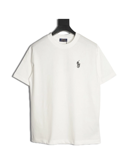 Ralph Lauren Equestrian Logo Embroidered Crew Neck Short Sleeve T-Shirt TSK1,Ralph Lauren
