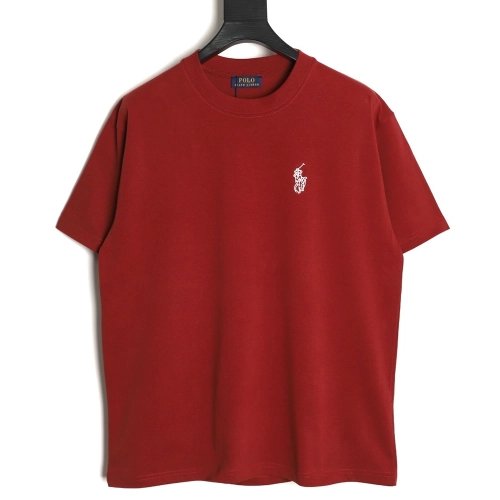 Ralph Lauren Equestrian Logo Embroidered Crew Neck Short Sleeve T-Shirt,Ralph Lauren