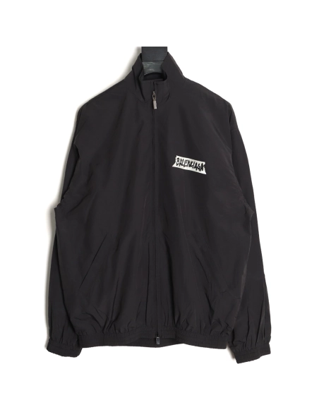 Balenciaga print stand-up collar jacket,Balenciaga
