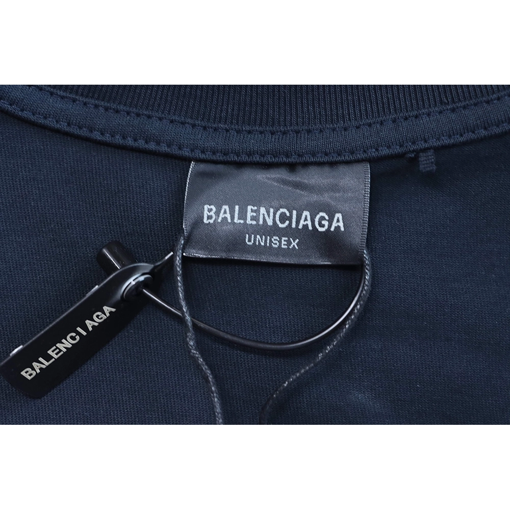 Balenciaga grey circular letter embroidered short-sleeved T-shirt,Balenciaga