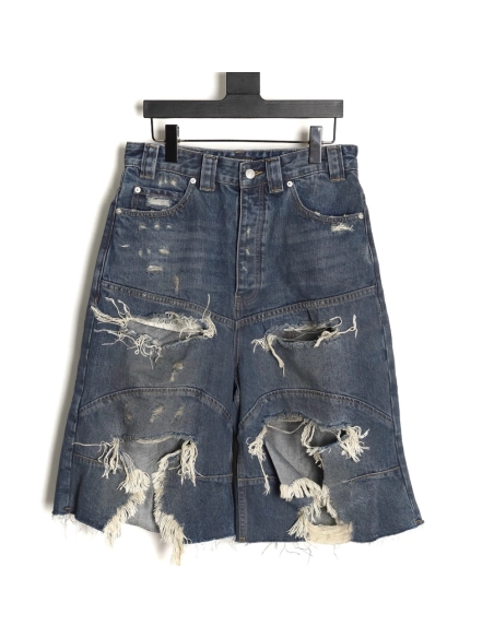 Balenciaga Distressed Denim Shorts,Balenciaga