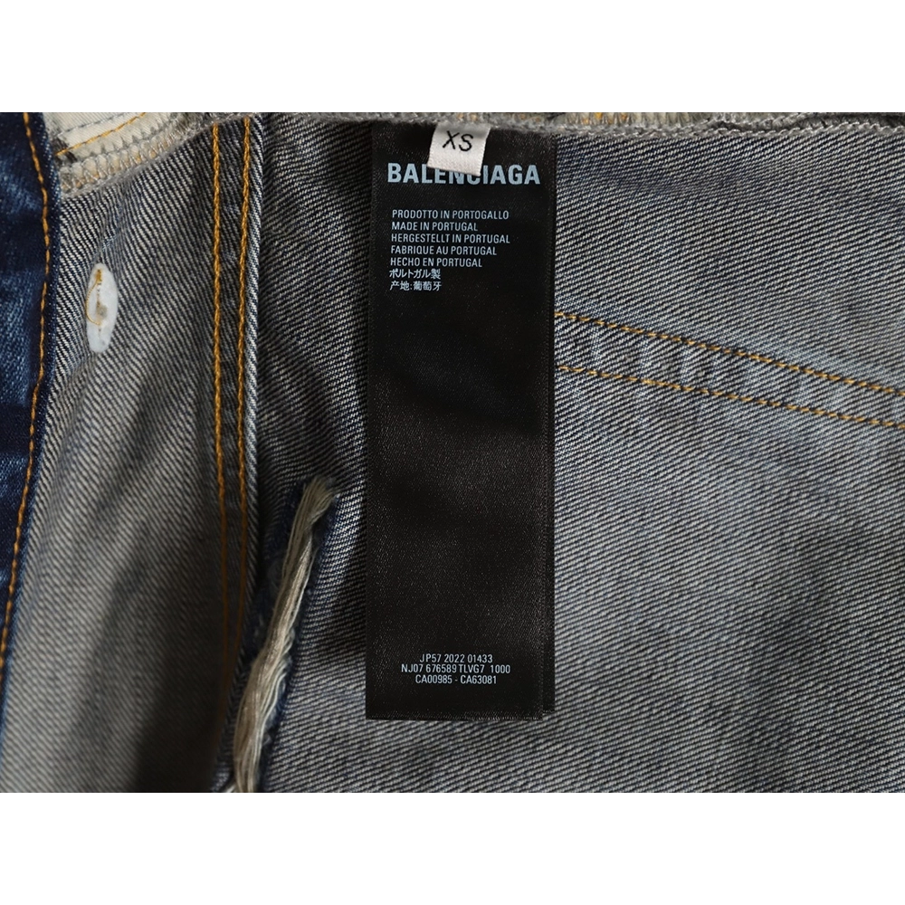 Balenciaga Distressed Denim Shorts,Balenciaga