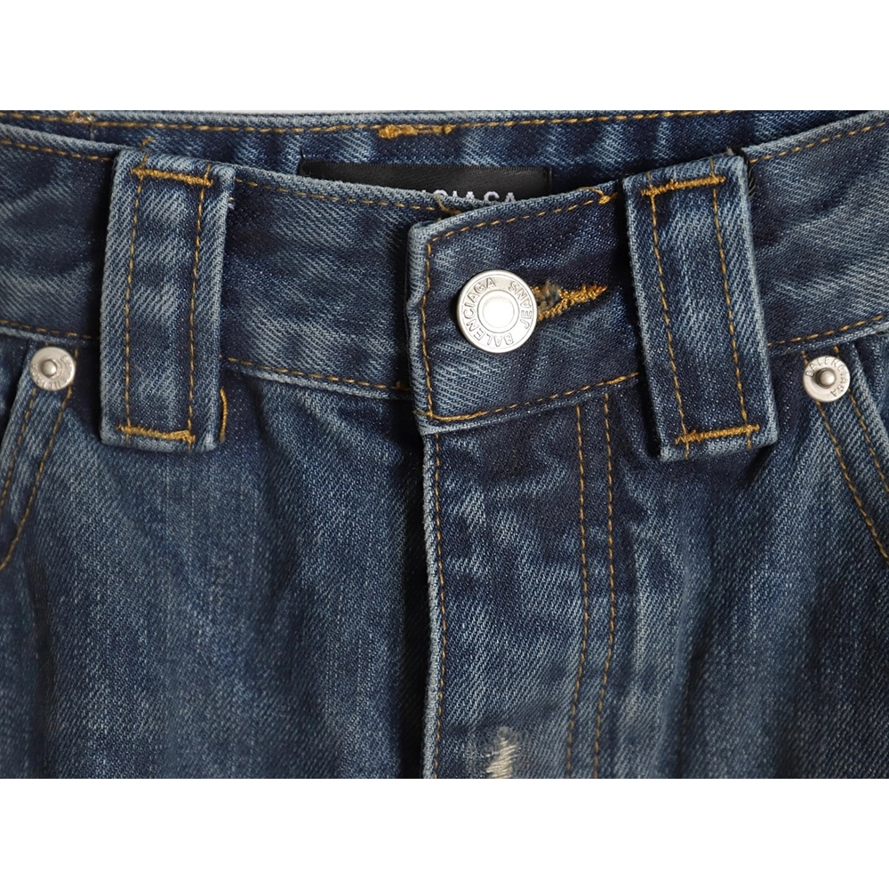 Balenciaga Distressed Denim Shorts,Balenciaga