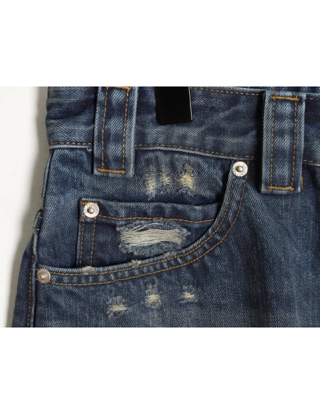 Balenciaga Distressed Denim Shorts,Balenciaga