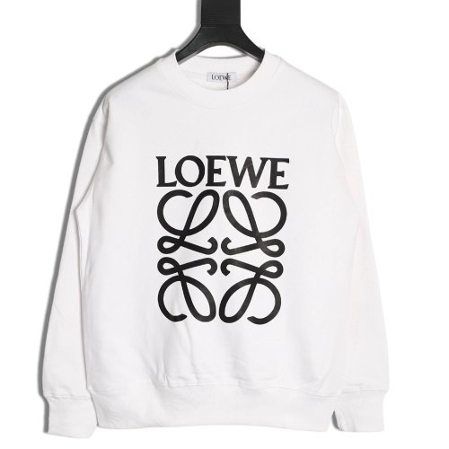 Loewe Four-Leaf Clover Print Crewneck Sweatshirt,Loewe