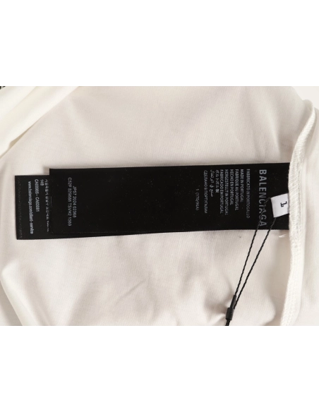 Balenciaga Double-Ring Shoulder Ribbon Short-Sleeve T-Shirt,Balenciaga