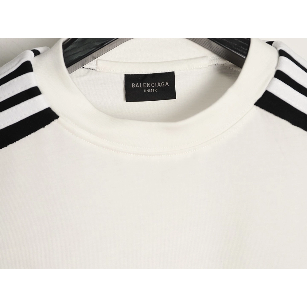 Balenciaga Double-Ring Shoulder Ribbon Short-Sleeve T-Shirt,Balenciaga