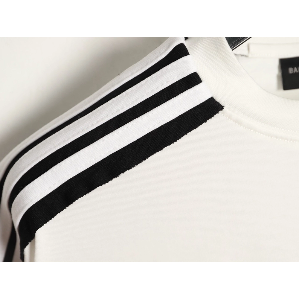 Balenciaga Double-Ring Shoulder Ribbon Short-Sleeve T-Shirt,Balenciaga