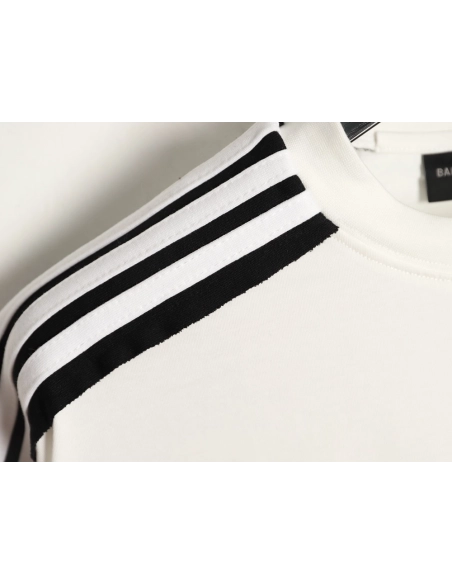 Balenciaga Double-Ring Shoulder Ribbon Short-Sleeve T-Shirt,Balenciaga