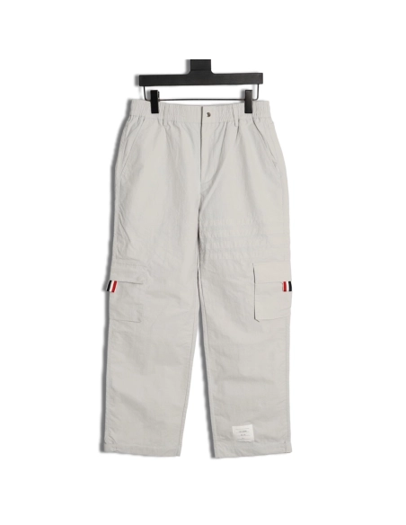 Thom Browne 4-Bar Double-Pocket Casual Utility Trousers TSK1,Thom Browne