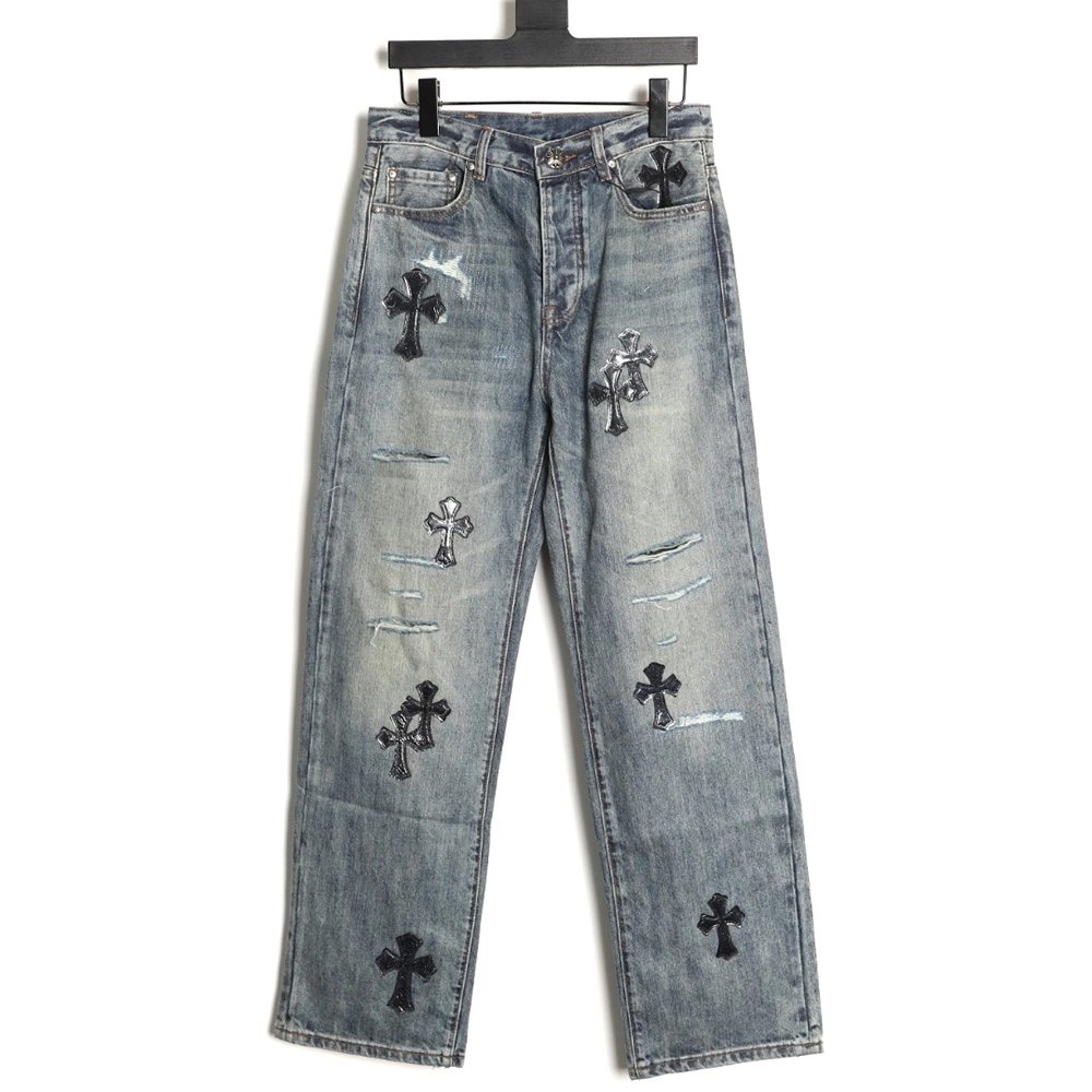 Chrome Hearts Cross Label Distressed Jeans,Gucci