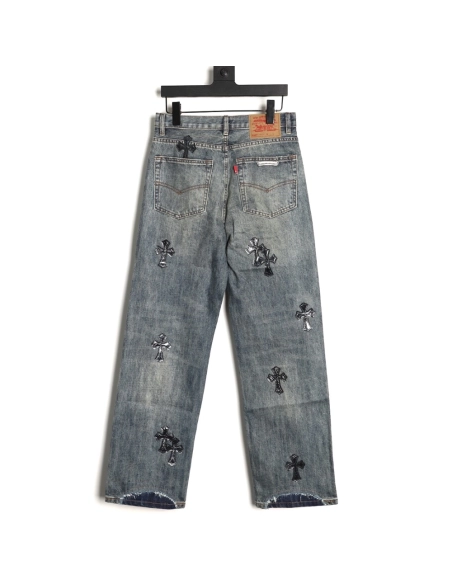 Chrome Hearts Cross Label Distressed Jeans,Gucci