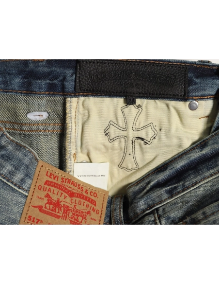 Chrome Hearts Cross Label Distressed Jeans,Gucci