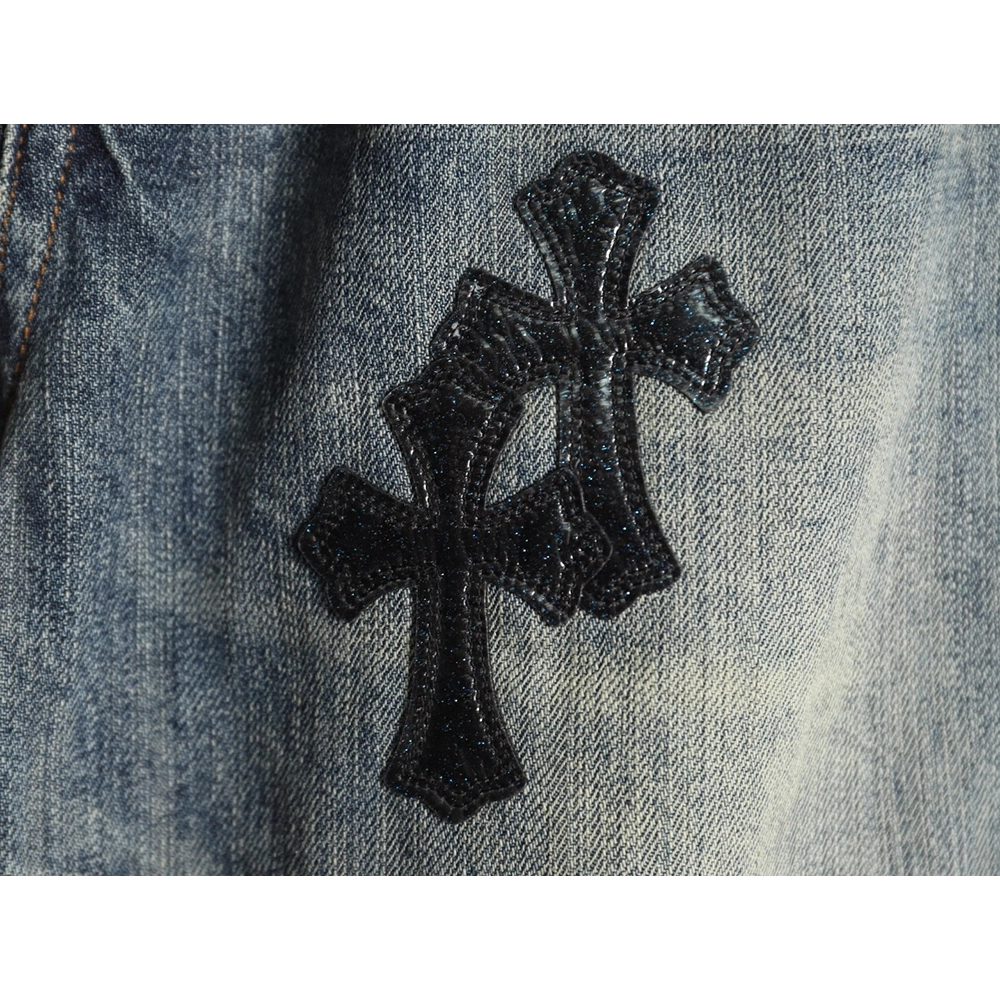Chrome Hearts Cross Label Distressed Jeans,Gucci