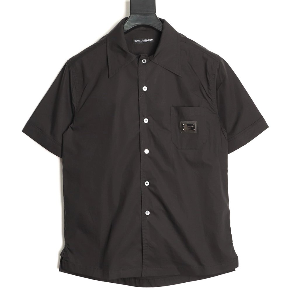 Dolce Gabbana Square Label Short-Sleeve Shirt TSK1,Dolce Gabbana