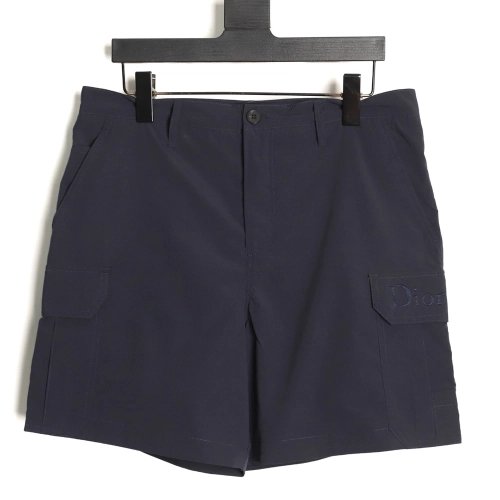 Dior letter embroidered button cargo shorts,Dior