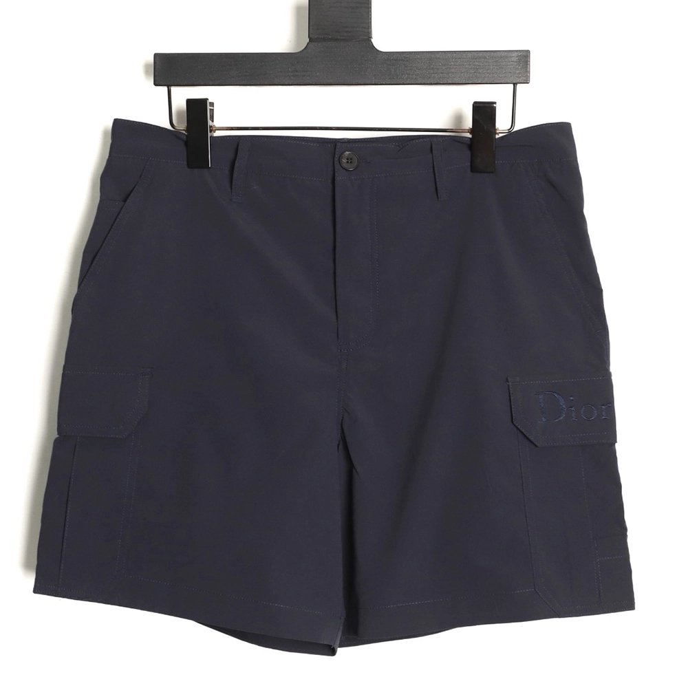 Dior letter embroidered button cargo shorts,Dior