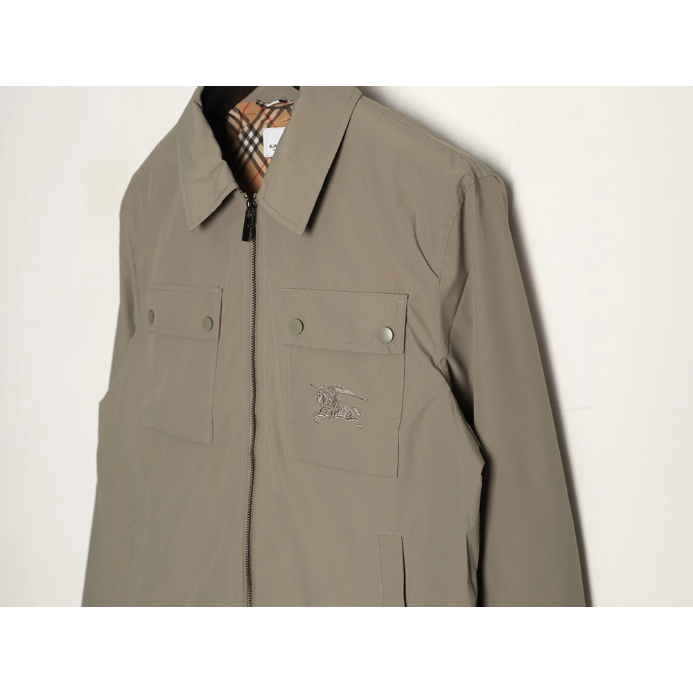 Burberry double-pocket embroidered lapel light jacket,Burberry
