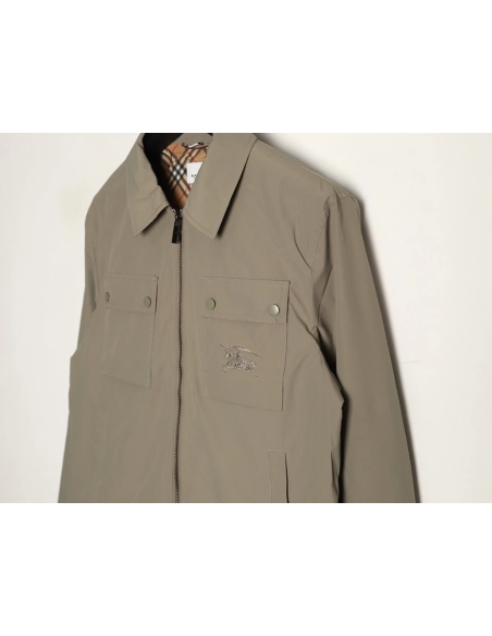 Burberry double-pocket embroidered lapel light jacket,Burberry