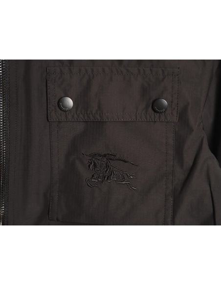 Burberry double-pocket embroidered lapel light jacket TSK1,Burberry