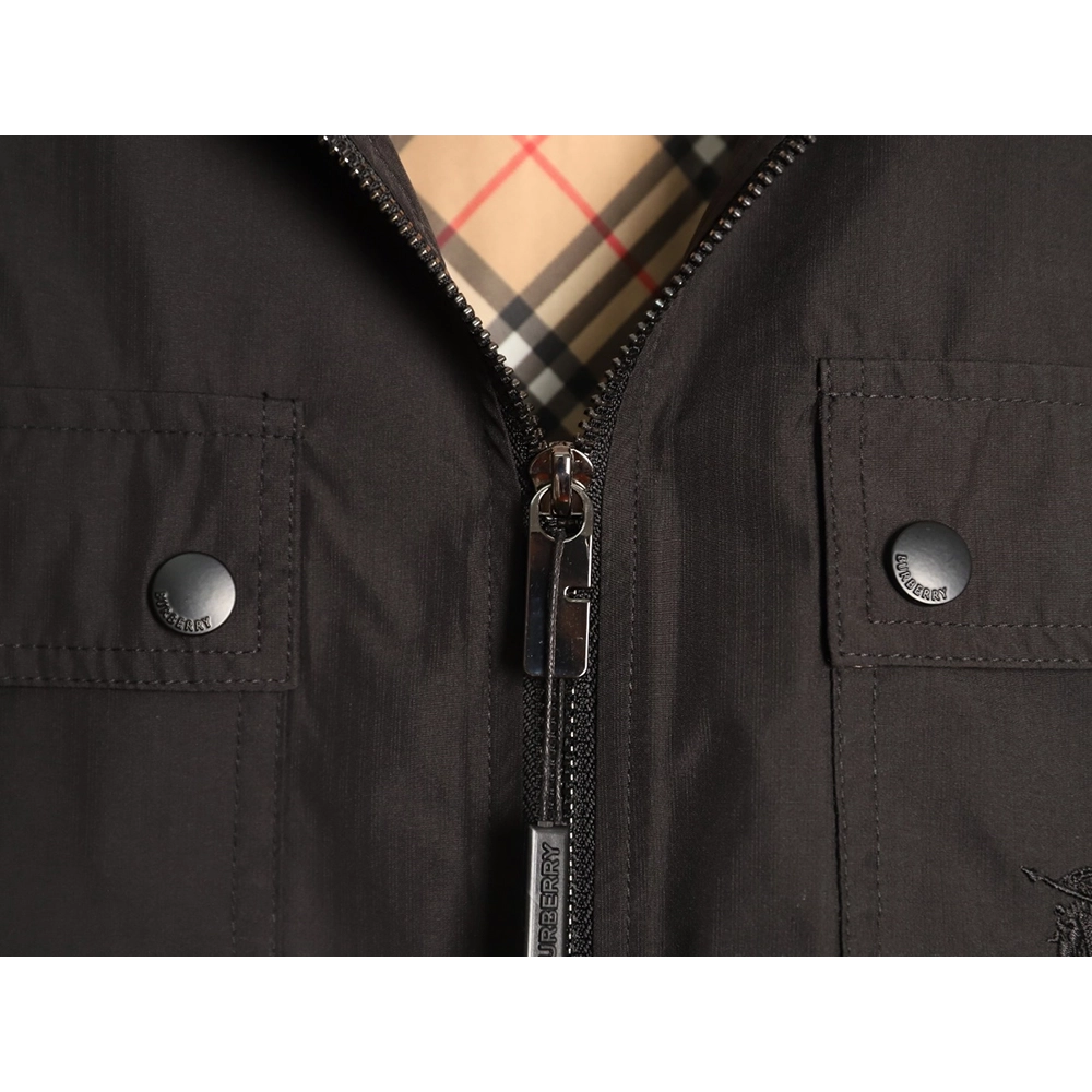 Burberry double-pocket embroidered lapel light jacket TSK1,Burberry