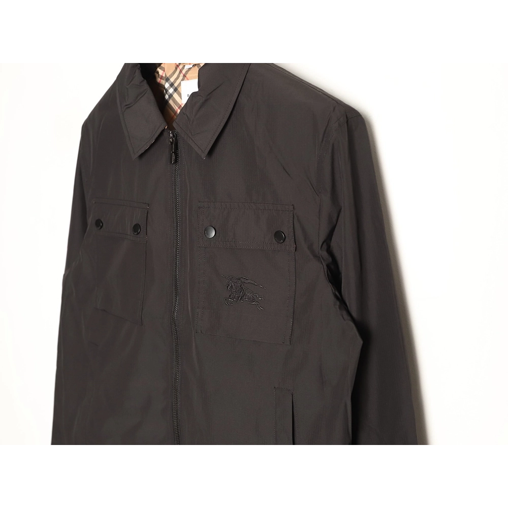 Burberry double-pocket embroidered lapel light jacket TSK1,Burberry