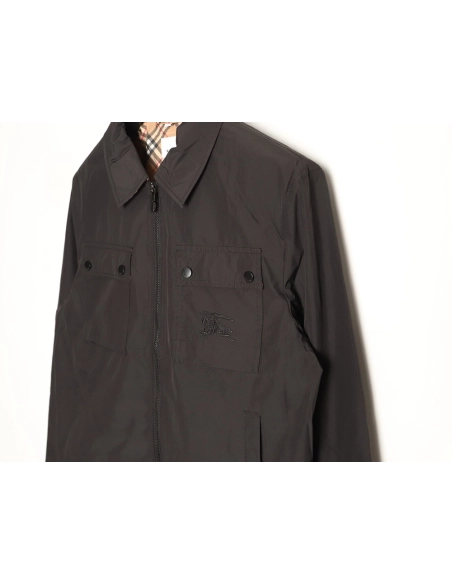 Burberry double-pocket embroidered lapel light jacket TSK1,Burberry