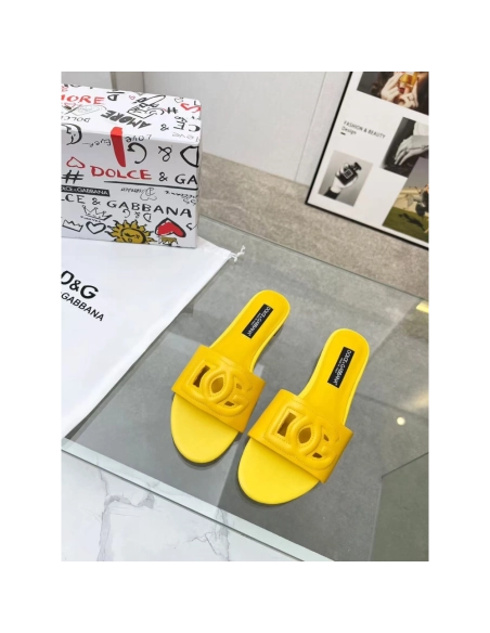 Dolce Gabbana Calfskin slides with DG logo,Dolce Gabbana Shoes