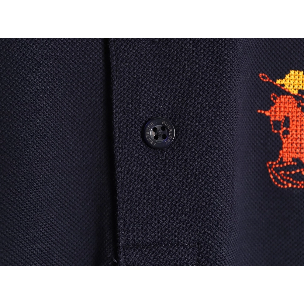 Burberry Embroidered Iridescent Equestrian Knight Polo Shirt,Burberry