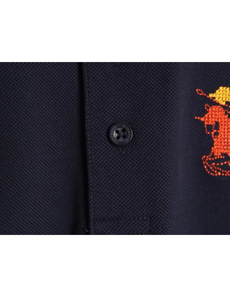 Burberry Embroidered Iridescent Equestrian Knight Polo Shirt,Burberry