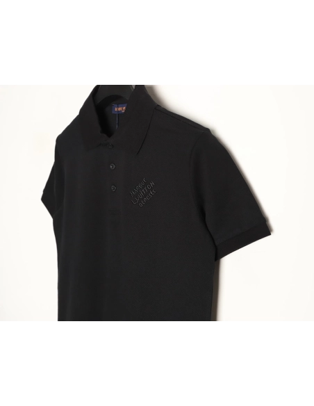 Louis Vuitton Embroidered Signature Short-Sleeve Polo Shirt TSK1,Louis Vuitton
