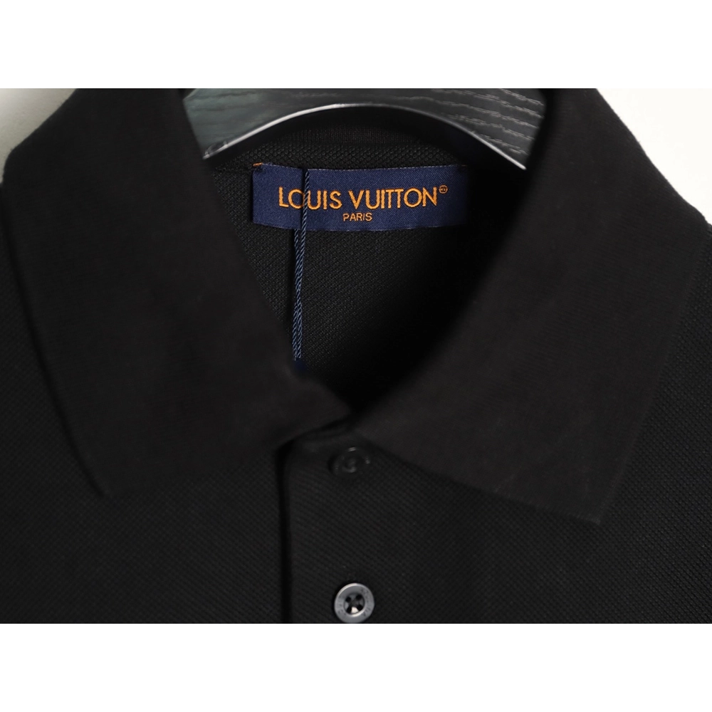 Louis Vuitton Embroidered Signature Short-Sleeve Polo Shirt TSK1,Louis Vuitton