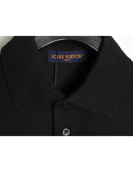 Louis Vuitton Embroidered Signature Short-Sleeve Polo Shirt TSK1,Louis Vuitton