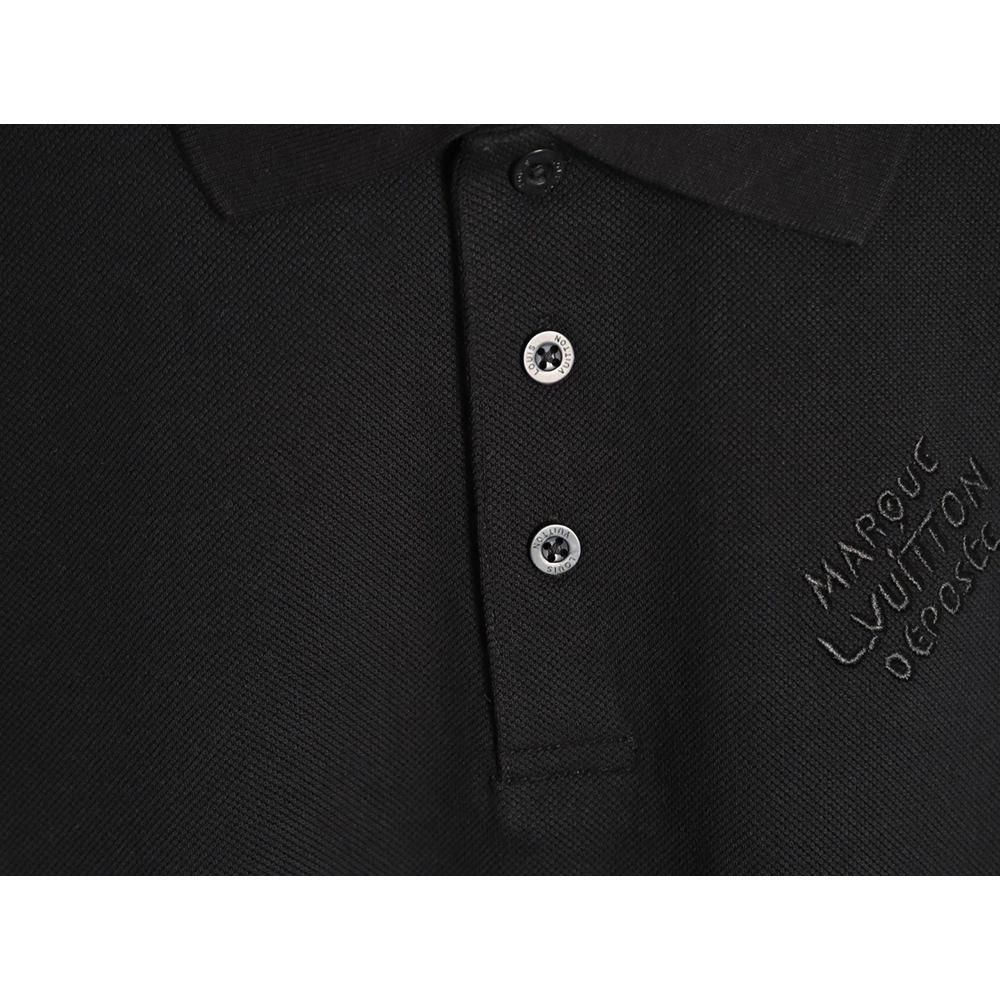 Louis Vuitton Embroidered Signature Short-Sleeve Polo Shirt TSK1,Louis Vuitton