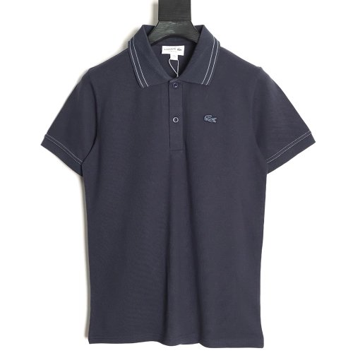 Lacoste gold-trimmed crocodile logo short-sleeved polo shirt TSK1,Lacoste