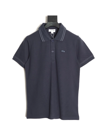 Lacoste gold-trimmed crocodile logo short-sleeved polo shirt TSK1,Lacoste