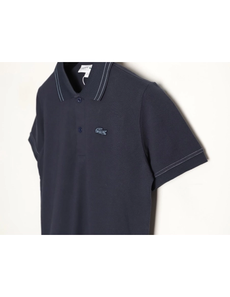Lacoste gold-trimmed crocodile logo short-sleeved polo shirt TSK1,Lacoste