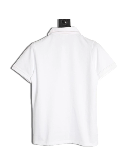 Lacoste gold-trimmed crocodile logo short-sleeved polo shirt,Lacoste