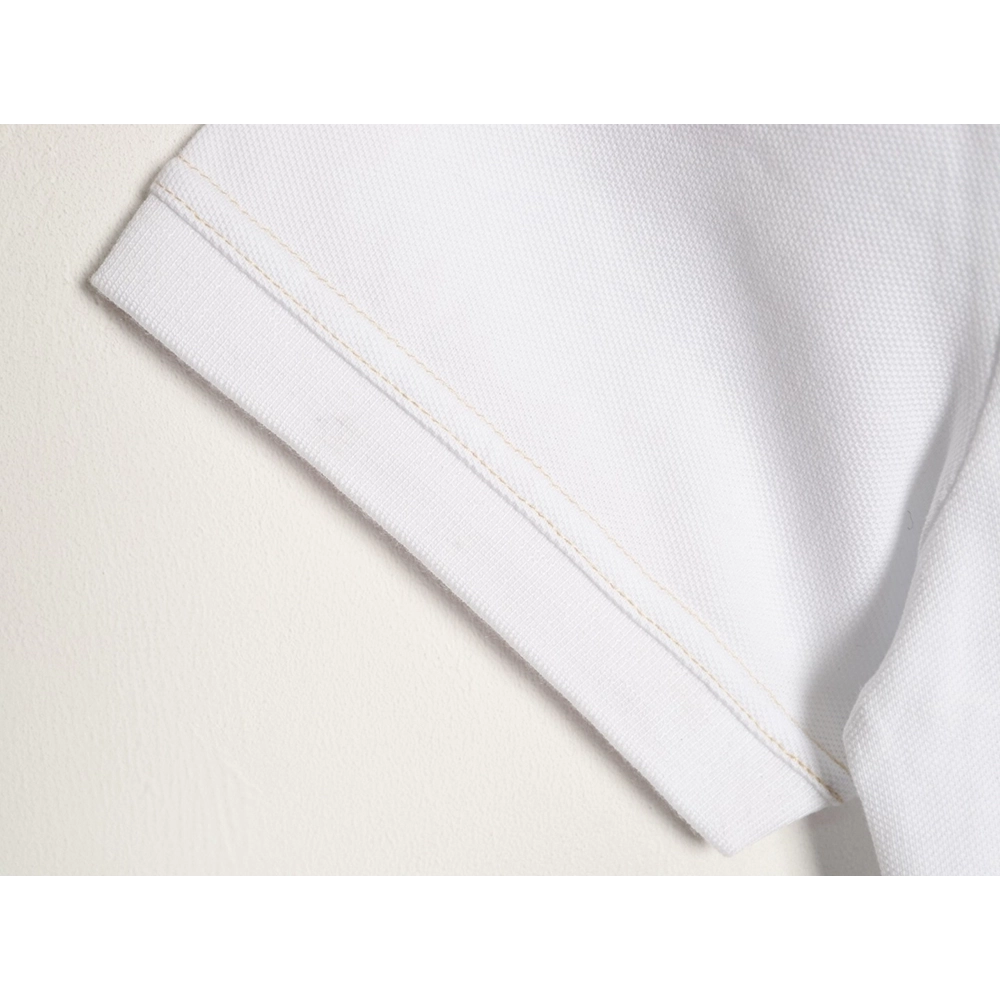 Lacoste gold-trimmed crocodile logo short-sleeved polo shirt,Lacoste