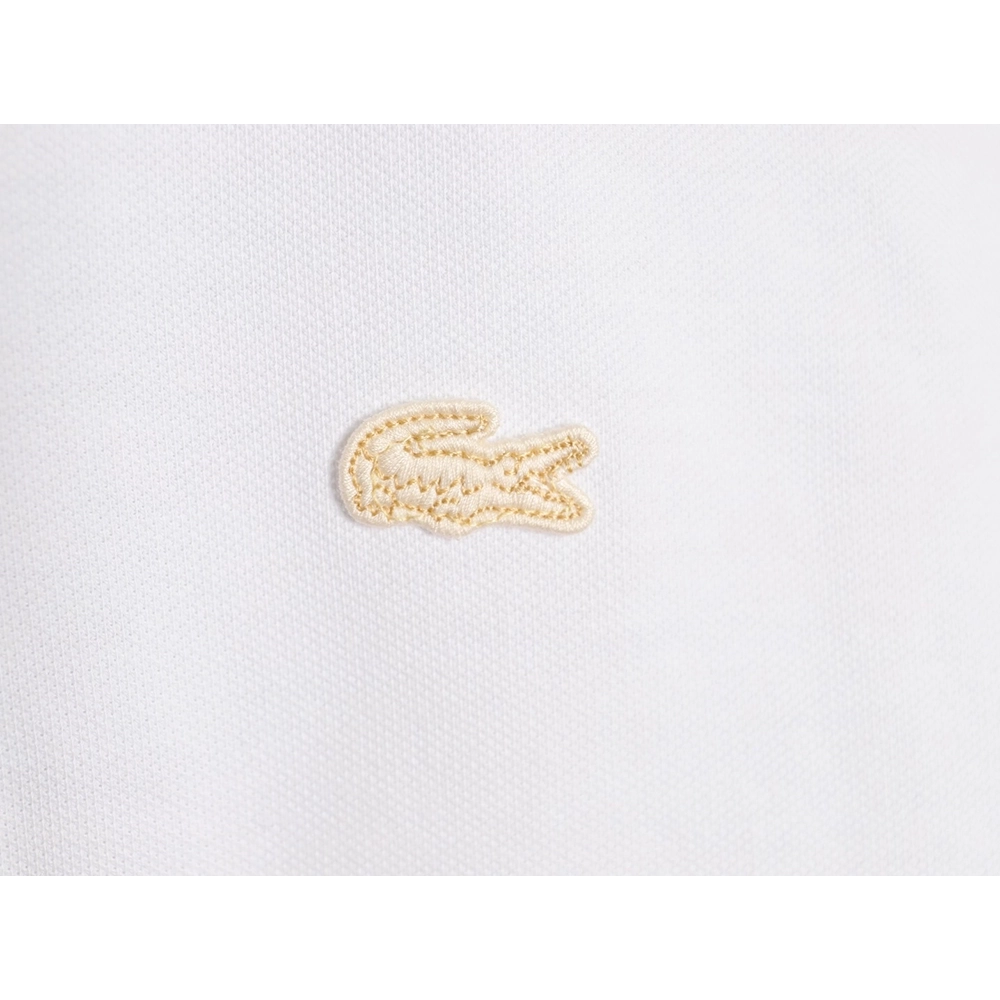 Lacoste gold-trimmed crocodile logo short-sleeved polo shirt,Lacoste