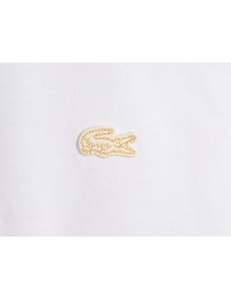 Lacoste gold-trimmed crocodile logo short-sleeved polo shirt,Lacoste